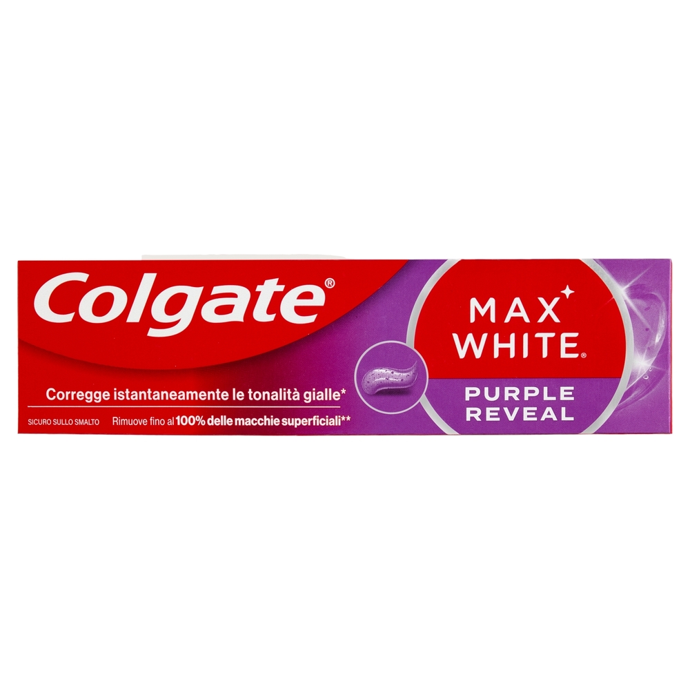 Colgate dentifricio sbiancante Max White Purple Reveal 75 ml